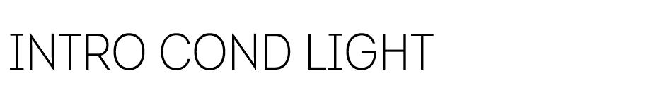 Into Cond Light font